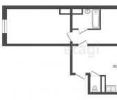 2-комн, 54кв м, этаж 4/10 ул Бейвеля, 112