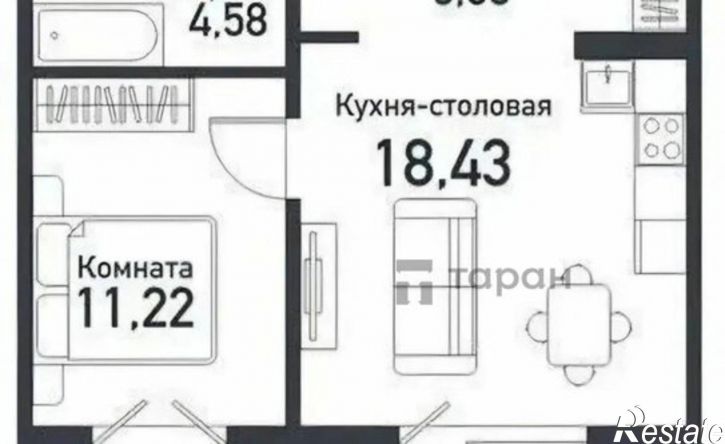 1-комн квартира Челябинск, Ласковая улица, 6