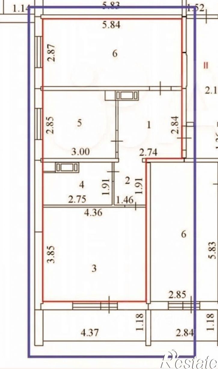 2-комн квартира Челябинск, 2-я Эльтонская улица, 50Б