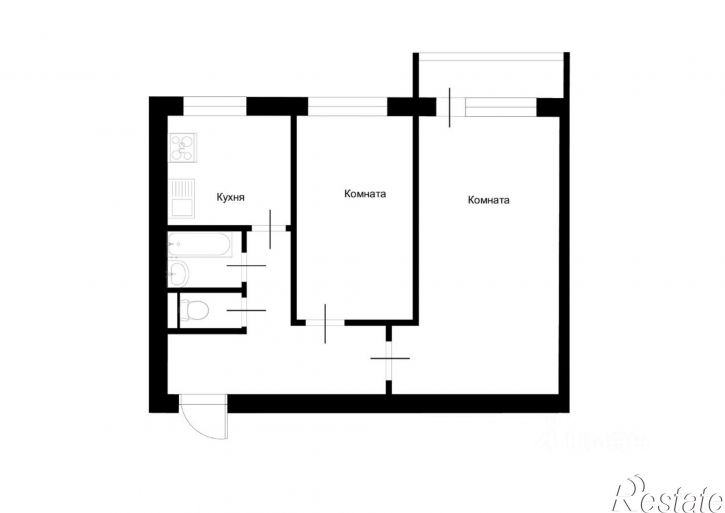 2-комн квартира