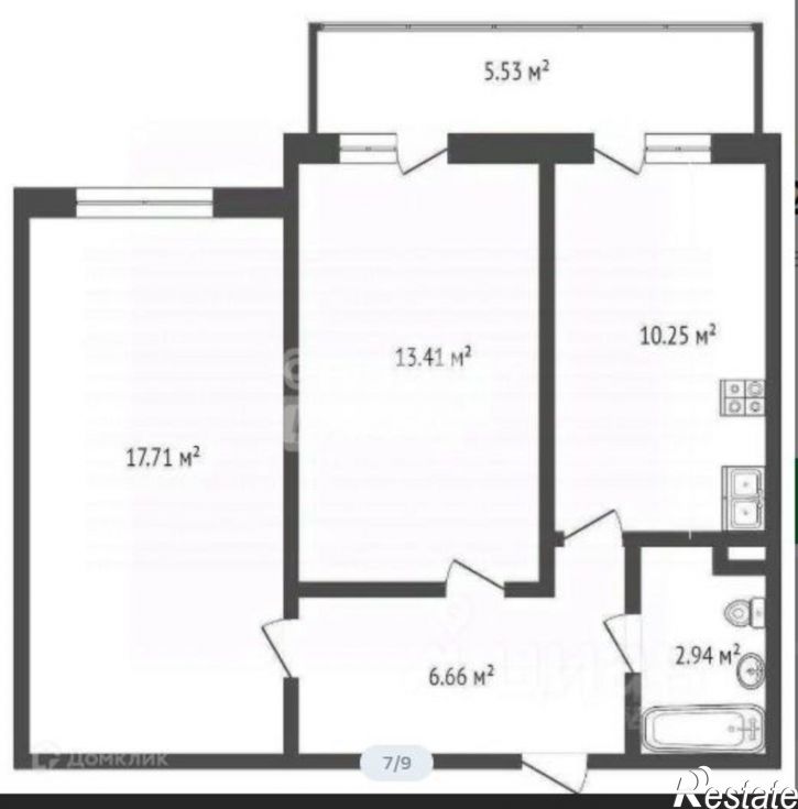 2-комн квартира Челябинск г., Курчатовский