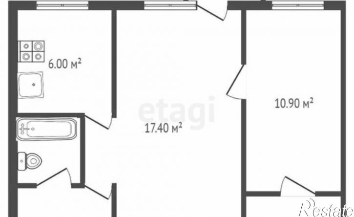 2-комн квартира Озерск, Набережная улица, 3
