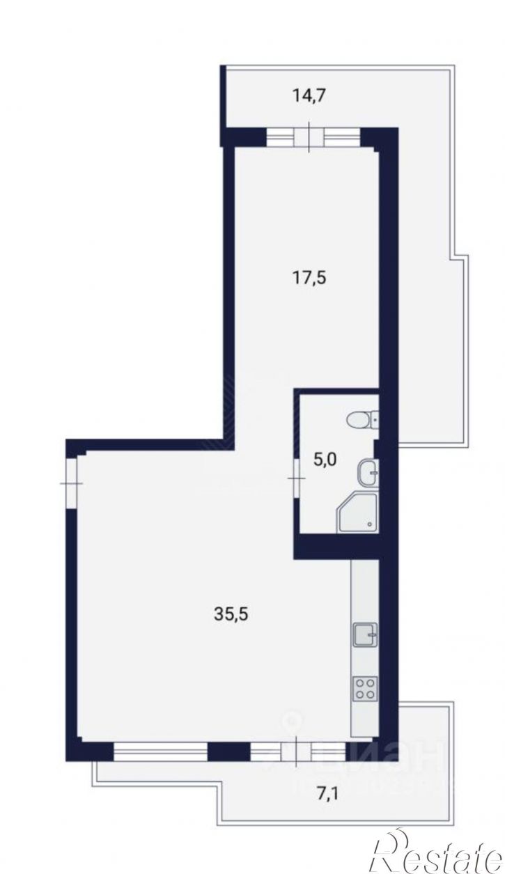 2-комн квартира тер Санаторий Еловое, 5,  д. 5