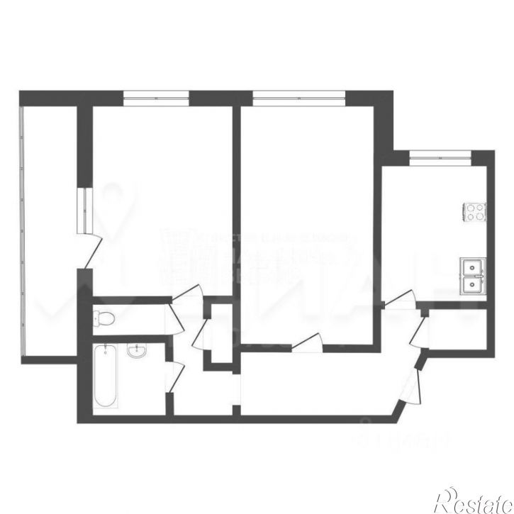 2-комн квартира Челябинск, улица Хохрякова, 30