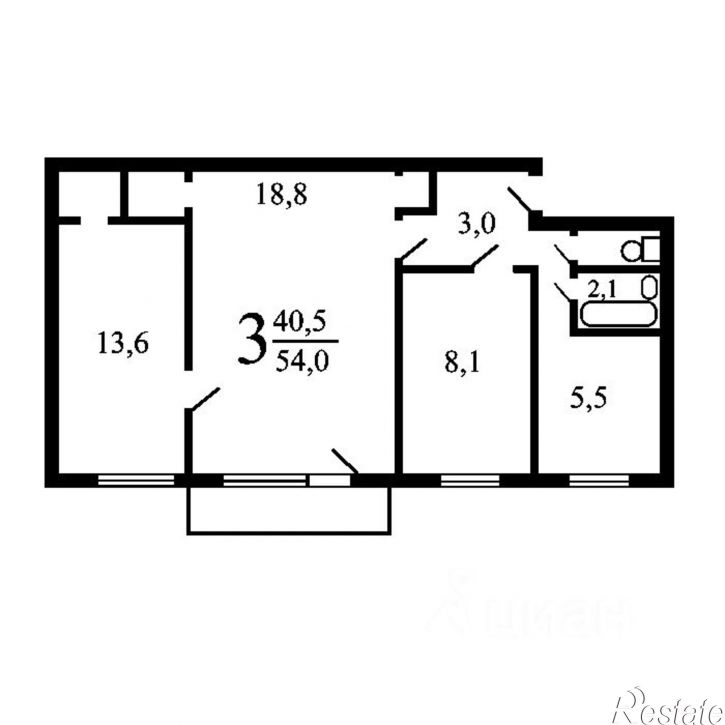 3-комн квартира ул Каширина, 34,  д. 34