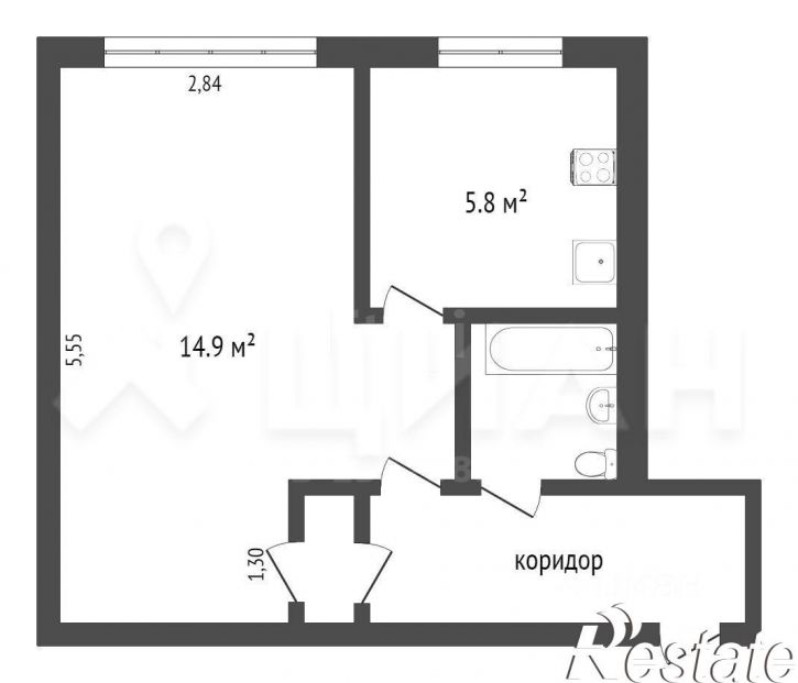 1-комн квартира мкр Жиркомбинат, 15,  д. 15