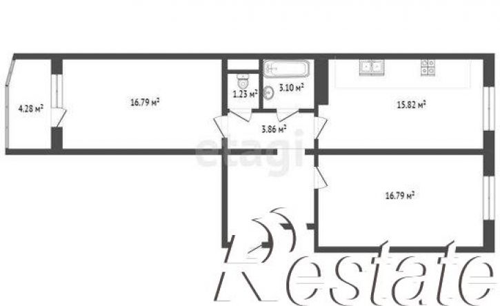 2-комн квартира Ржевская улица, 29,  д. 29