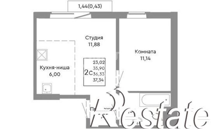 2-комн квартира 2-я Базовая улица, 30,  д. 30